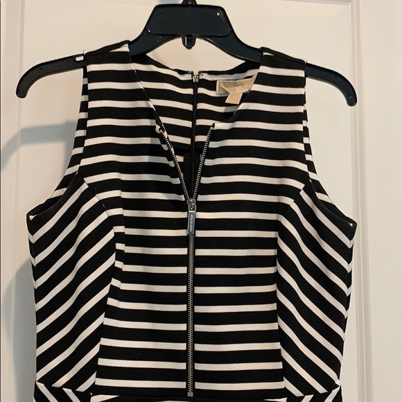 Classic Black and White Stripes Michael Kors Dress - Picture 5 of 6